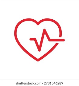Icono gráfico de Vector para el ritmo cardíaco