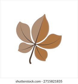 Icono gráfico de Vector para la hoja de castaño