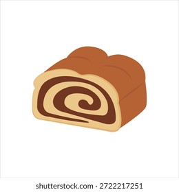 Icono gráfico de Vector para rollo de chocolate