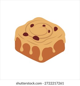 Icono gráfico de Vector para el rollo de canela