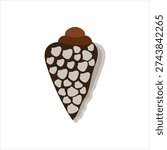 Vector graphic icon for cone shell