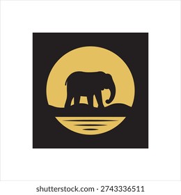 Vector graphic icon for elephant