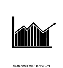 Vector graphic icon. Flat icon symbol chart