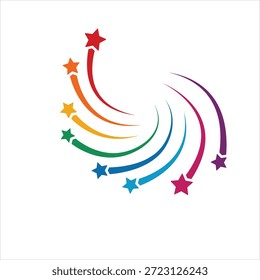 Vektorgrafik-Symbol für Galaxy Spiral Stars
