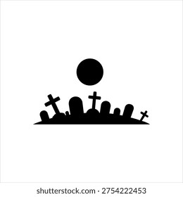 Vector graphic icon for graveyard