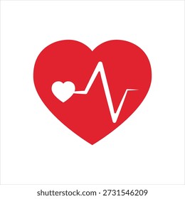 Vector graphic icon for heart throb