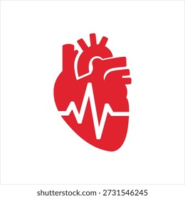Icono gráfico de Vector para el latido del corazón