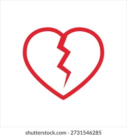 Vector graphic icon for heartache