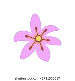 Vector graphic icon for lily