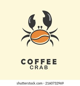 vector graphic icon logo illustration of a coffee body combination crab. great for cafe coffee.