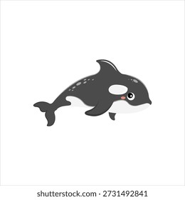 Vector graphic icon for orca whale