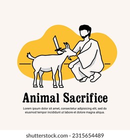 Vector graphic icon processing pilgrim hajj eid al adha animal sacrifice