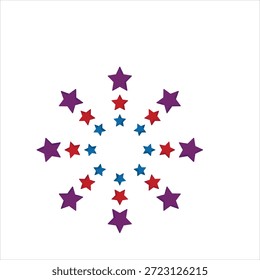 Icono gráfico de Vector para el anillo de estrellas