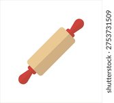 Vector graphic icon for rolling pin