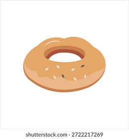 Ícone de gráfico vetorial para pão salgado