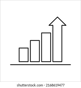 Vector graphic icon, simple growth sign, on white background, eps 10.