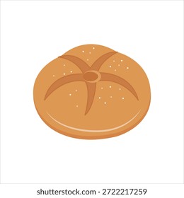Icono gráfico de Vector para bollo dulce