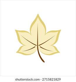 Vector graphic icon for sycamore leaf