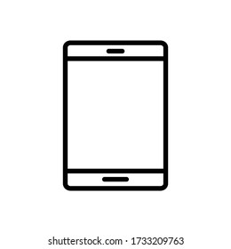 Vector de la tableta de iconos gráficos con estilo de contorno