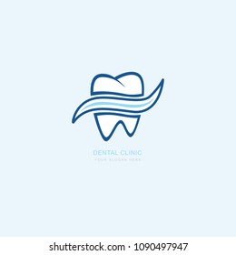 Vector graphic icon template Concept for dental clinic. dentist treatment and health and mouth Hospital. Art illustration for your business. Logotype, Logo