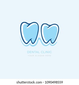Vector graphic icon template Concept for dental clinic. dentist treatment and health and mouth Hospital. Art illustration for your business. Logotype, Logo