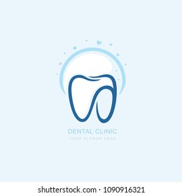 Vector graphic icon template Concept for dental clinic. dentist treatment and health and mouth Hospital. Art illustration for your business. Logotype, Logo