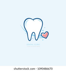 Vector graphic icon template for dental clinic. dentist treatment and health and mouth Hospital. Art illustration for your business. Logotype, Logo