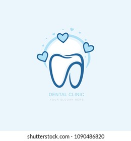 Vector graphic icon template for dental clinic. dentist treatment and health and mouth Hospital. Art illustration for your business. Logotype, Logo