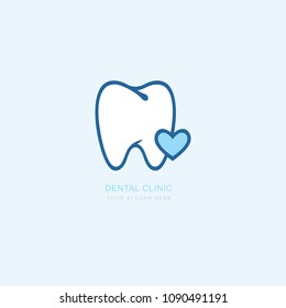 Vector graphic icon template for dental clinic. dentist treatment and health and mouth Hospital. Art illustration for your business. Logotype, Logo