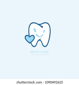 Vector graphic icon template for dental clinic. dentist treatment and health and mouth Hospital. Art illustration for your business. Logotype, Logo