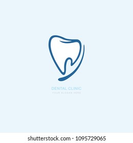 Vector graphic icon template for dental clinic. dentist treatment and health and mouth. Illustration for your business. Logotype, Logo