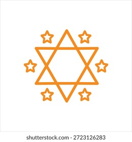 Vektorgrafik-Symbol für einzigartige Sterne