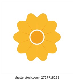 Icono gráfico del Vector para la flor amarilla
