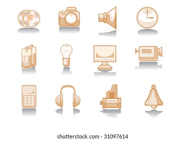 vector graphic icons for your computer on electronic technology