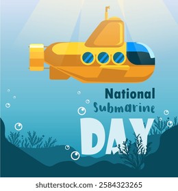 vector graphic of National Submarine Day ideal for National Submarine Day celebration.