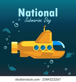 vector graphic of National Submarine Day ideal for National Submarine Day celebration.