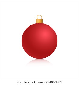ilustración gráfica vectorial 3d bola de Navidad roja