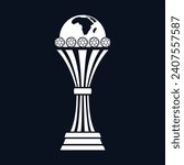 Vector graphic illustration of African Cup of Nations silhouette. African Cup of Nations. Coupe d
