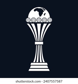 Vector graphic illustration of African Cup of Nations silhouette. African Cup of Nations. Coupe d'Afrique des Nations svg