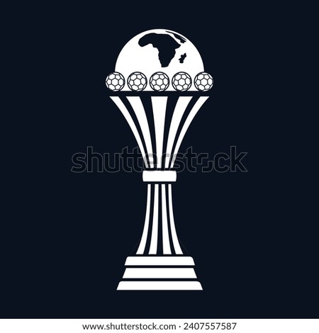 Vector graphic illustration of African Cup of Nations silhouette. African Cup of Nations. Coupe d'Afrique des Nations Foto stock © 
