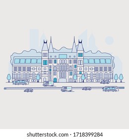 Vector Graphic Illustration of Amsterdam. suitable for company website, mobile apps, and tshirt design