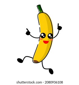 Vector graphic illustration of banana. Perfect for fruit-based products like juice, etc.