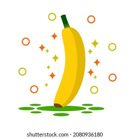 Vector graphic illustration of banana. Perfect for fruit-based products like juice, etc.