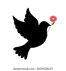 Ilustración gráfica de Vector de un icono de pájaro. logotipo de pájaro