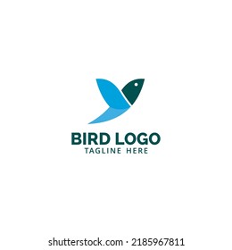 logotipo de pájaro de ilustración gráfica vectorial, logotipo de dos pájaros