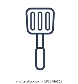 Ilustración gráfica vectorial, icono de espátula negra. tanto para el negocio de los alimentos como para los activos gráficos corporativos. diseño sencillo.