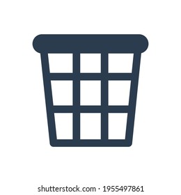 Vector graphic illustration, a black trash can icon. both for medical and health graphic assets. simple design.