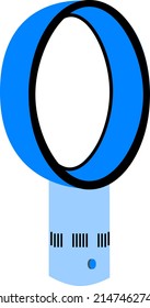 Vector graphic illustration of Bladeless fan