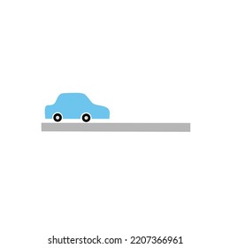 Design-Vektorgrafik von Autos auf dem Weg