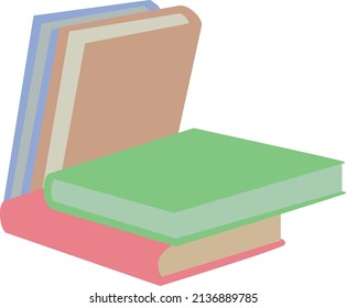 Vector graphic illustration of books